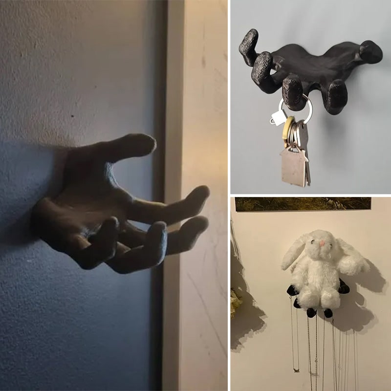 Halloween Decorative Hand Wall Hook with Key Holder for Gothic Home Décor Chain - Image 1