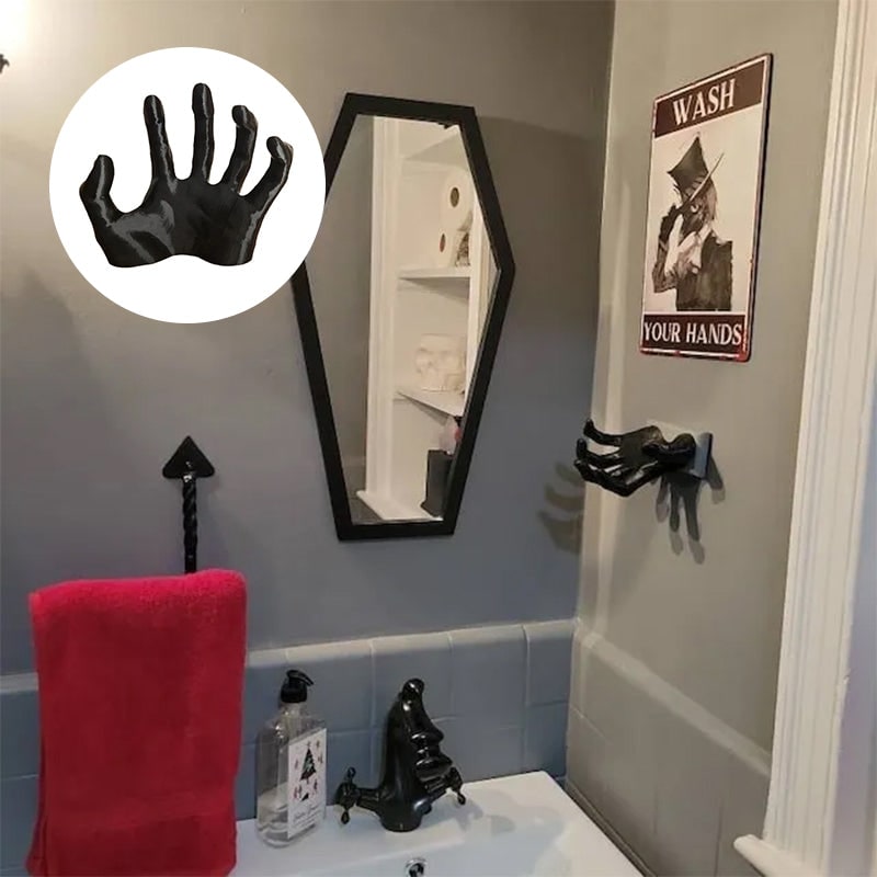Halloween Decorative Hand Wall Hook with Key Holder for Gothic Home Décor Chain - Image 10