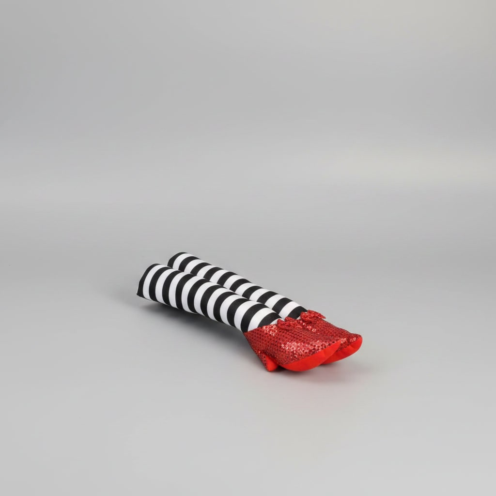 Halloween Door Stopper Witch Legs Decoration with Red Sequined Shoes Floor Mounted Stop - Image 6