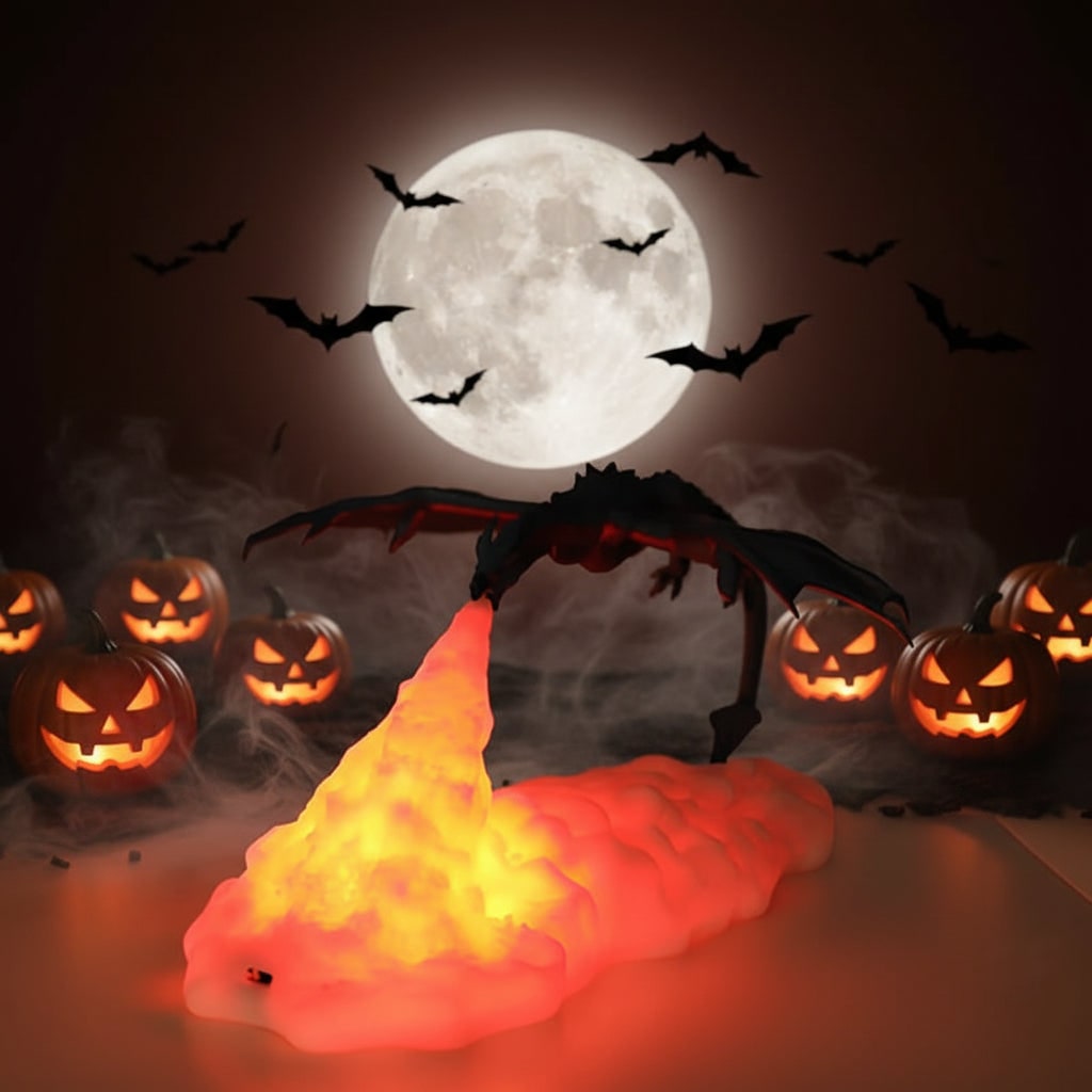 Halloween Dragon Night Light with LED Rechargeable USB Charging for Room Decoration - Image 2