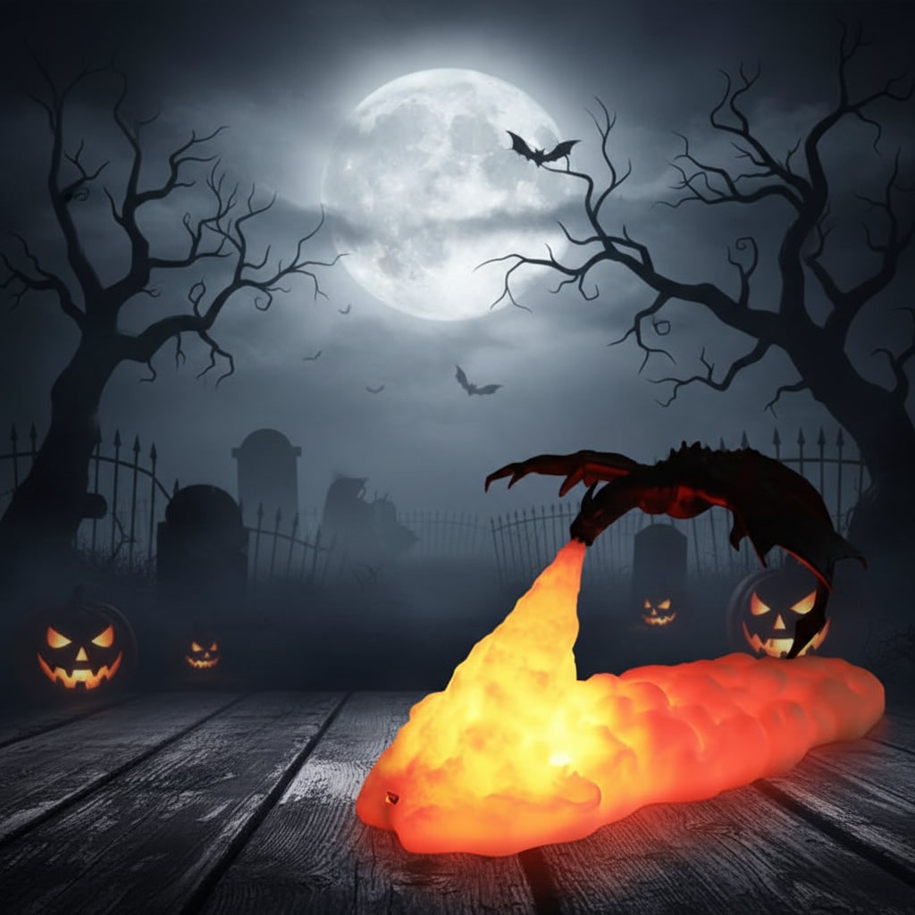 Halloween Dragon Night Light with LED Rechargeable USB Charging for Room Decoration - Image 4