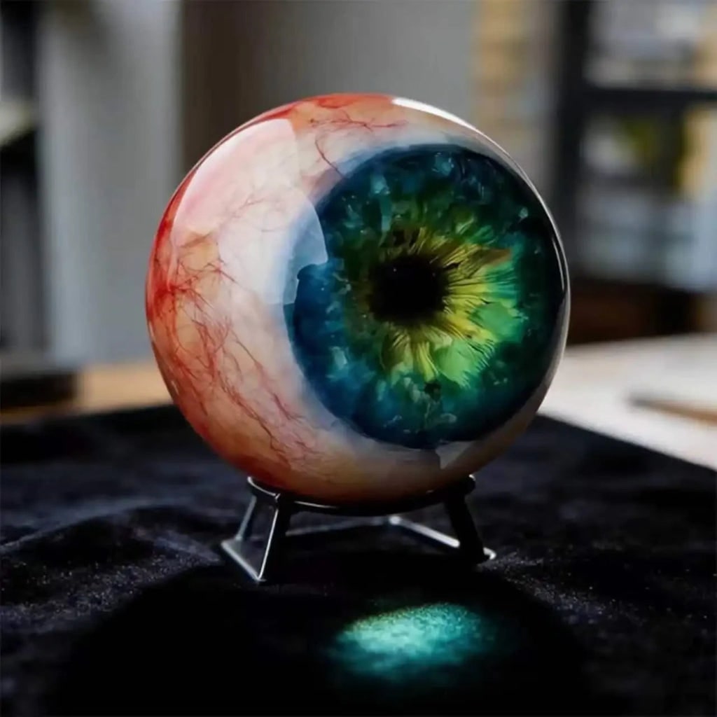 Halloween Eyeball Decor with Witch and Pink Porch Decoration Stand for Front Door Party Display - Image 4