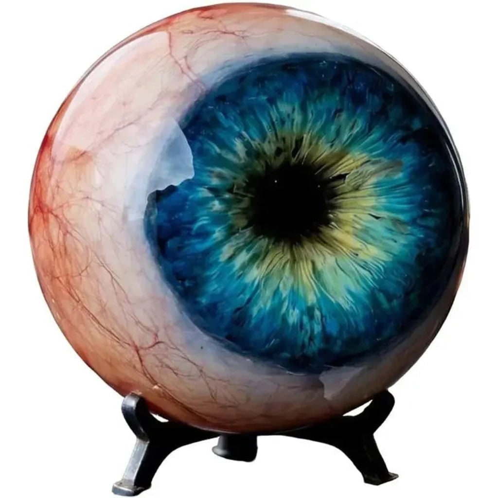 Halloween Eyeball Decor with Witch and Pink Porch Decoration Stand for Front Door Party Display - Image 5