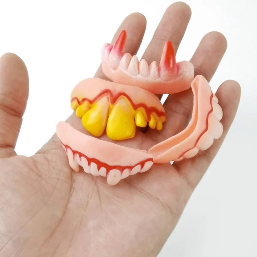 Halloween Fake Teeth Partials and Vampire Options with Crooked and Fang Designs for Costume Party - Image 2