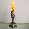 Halloween Flameless LED Taper Candles Battery Operated with Skeleton Hand Holder - Image 2