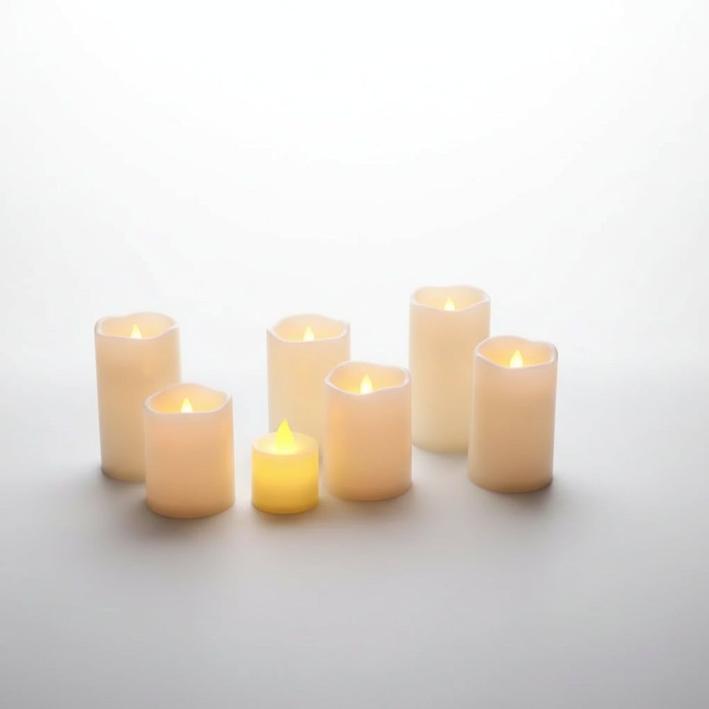 Halloween Flameless LED Tea Light and Pillar Candles Battery Operated for Spooky Decor - Image 1