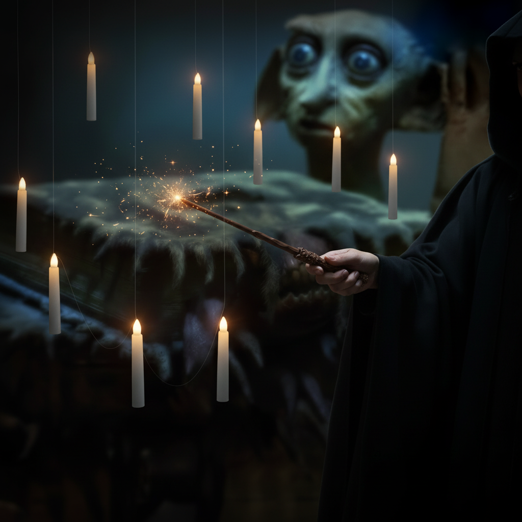 Halloween Floating Candles Battery Operated LED Flameless Taper with Remote Control - Image 4