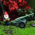 Halloween Funny Garden Gnome and Lawn Outdoor Decoration with Cannon and Cigar Black Yard - Image 5