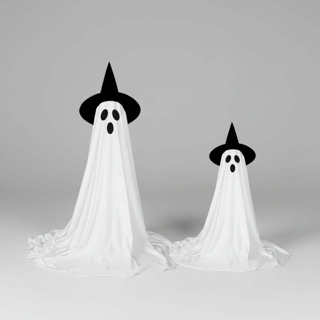 Halloween Ghost Decoration with LED Lights Outdoor Standing Up Witch Hat Inflatable - Image 3