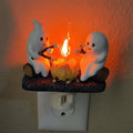 Halloween Ghost Night Light LED -In with Marshmallow Campfire Design for Room - Image 1