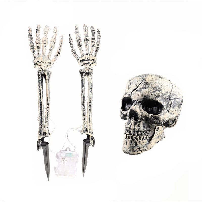 Halloween Giant Skeleton Arm Stakes Decoration LED Lights for Outdoor Yard Haunted House Party - Image 4