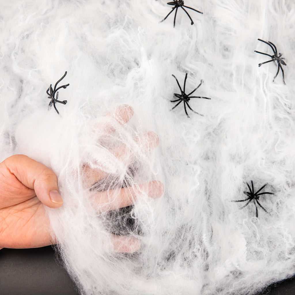 Halloween Giant Spider Web Decoration with Large and Fake Cobwebs for Indoor Outdoor Party Supplies - Image 6