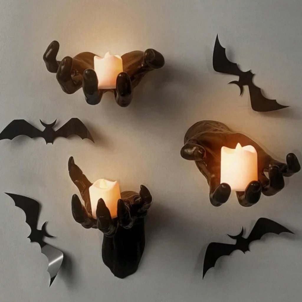 Halloween Gothic Hand Wall Mounted Candle Holder and Sconce with Tea Light for Spooky Sticks - Image 8