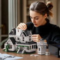 Halloween Haunted House Building Block Set Model Kit with LED Lights and Brick Assembly - Image 1
