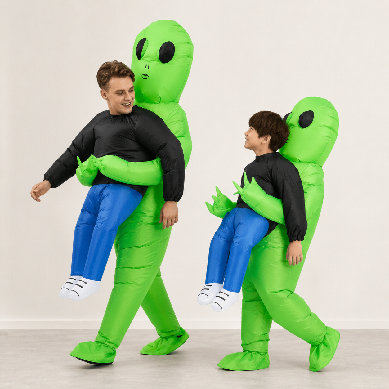 Halloween Inflatable Alien Costume with Fan and Youth Space Party Outfit - Image 1