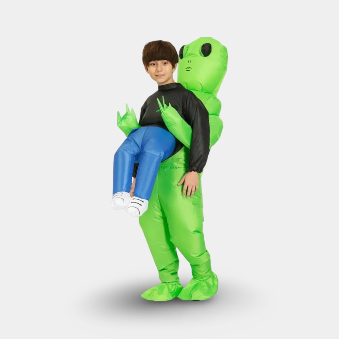 Halloween Inflatable Alien Costume with Fan and Youth Space Party Outfit - Image 2