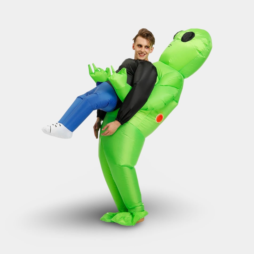 Halloween Inflatable Alien Costume with Fan and Youth Space Party Outfit - Image 3