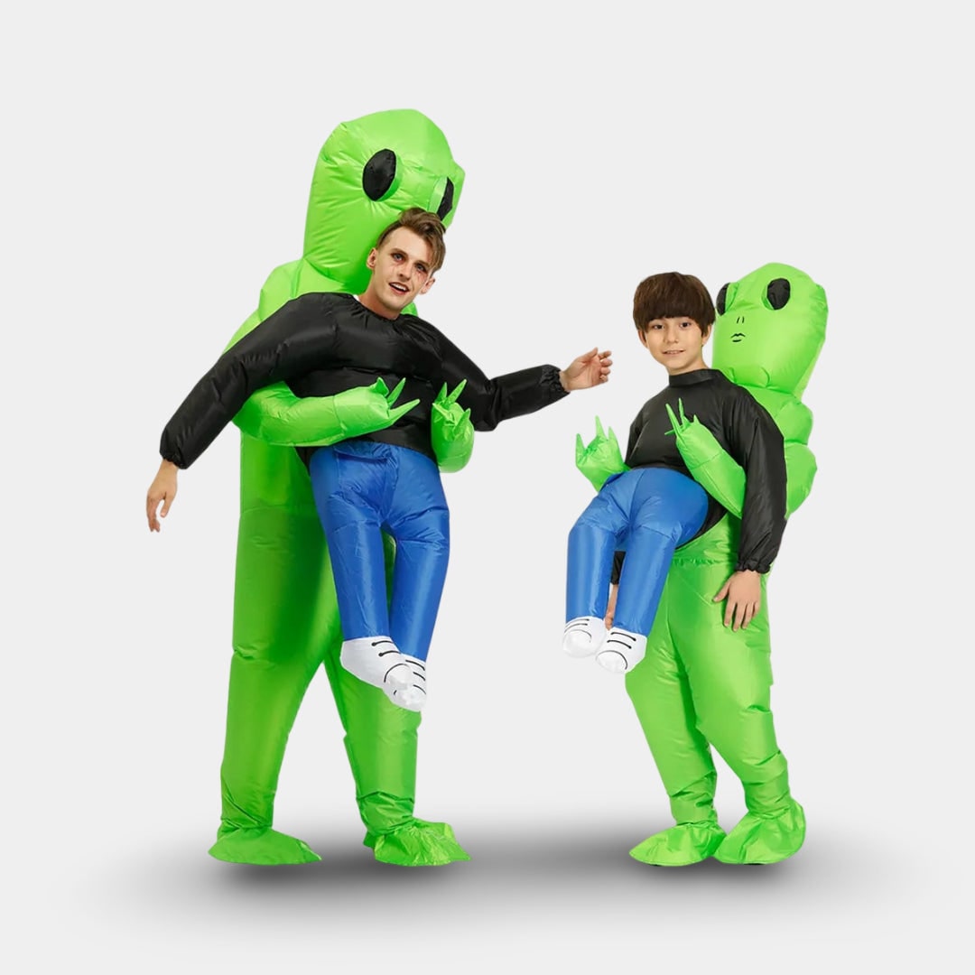 Halloween Inflatable Alien Costume with Fan and Youth Space Party Outfit - Image 4