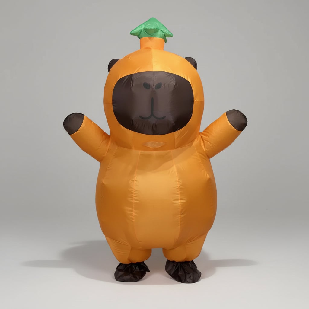Halloween Inflatable Capybara Costume with Built-In Fan and Funny Cartoon Design - Image 1