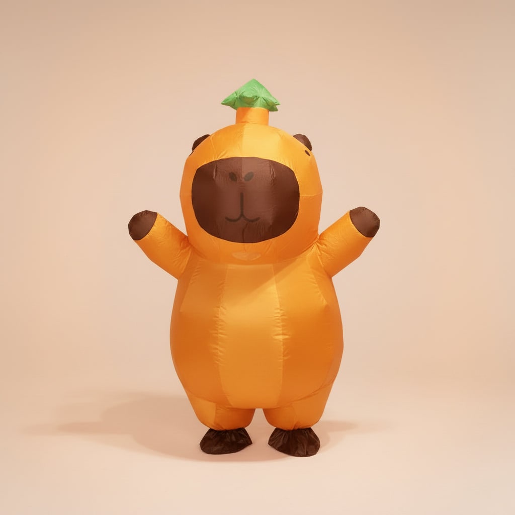 Halloween Inflatable Capybara Costume with Built-In Fan and Funny Cartoon Design - Image 2