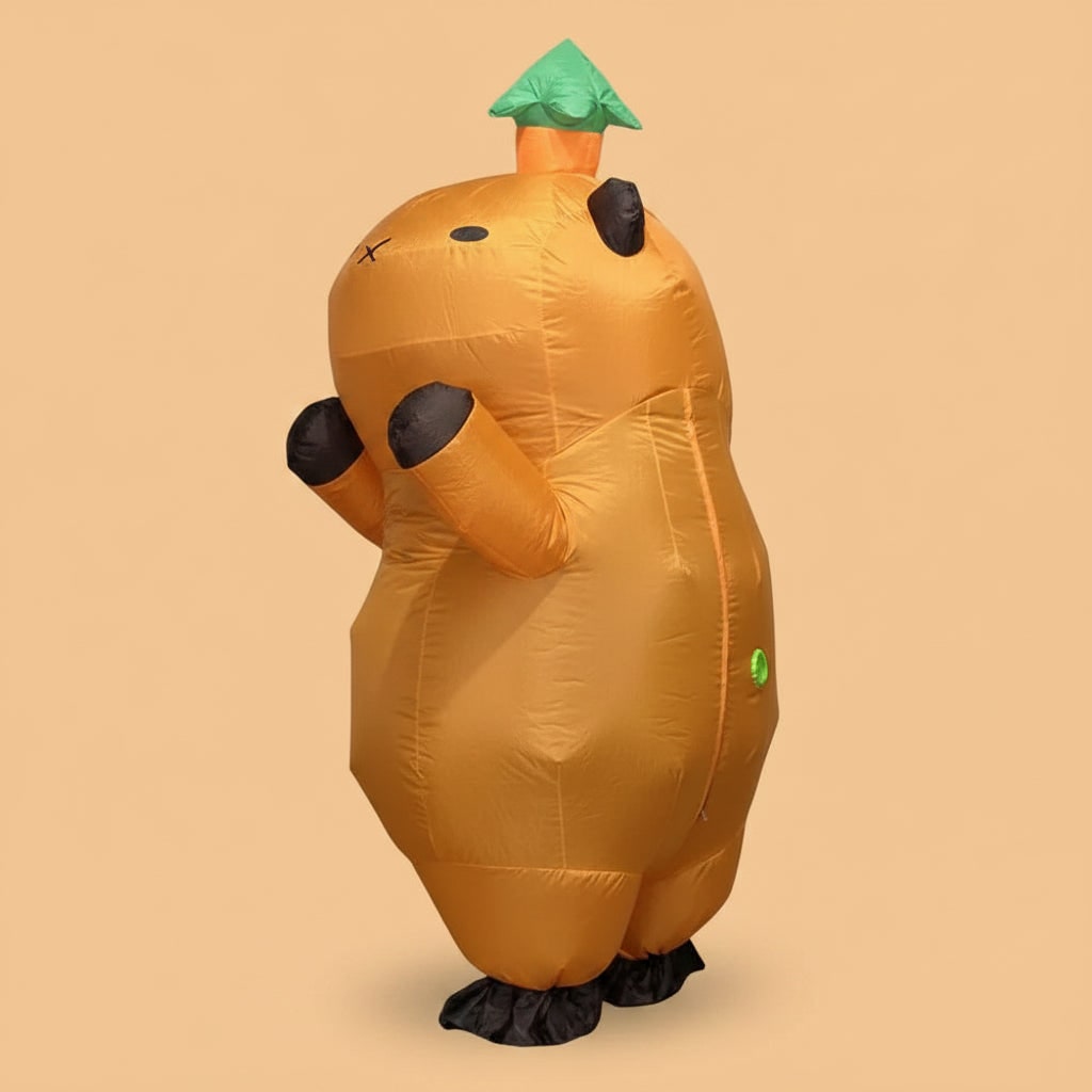 Halloween Inflatable Capybara Costume with Built-In Fan and Funny Cartoon Design - Image 3