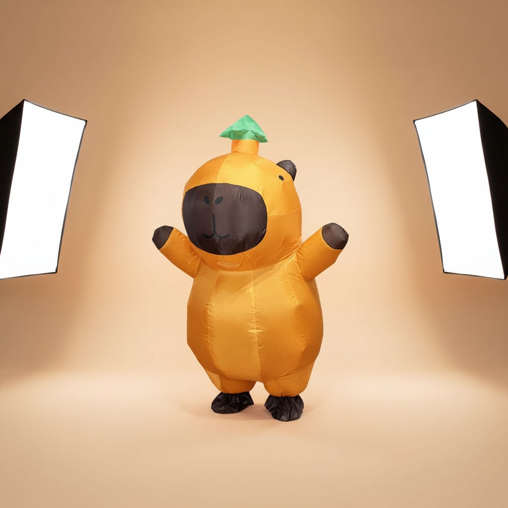 Halloween Inflatable Capybara Costume with Built-In Fan and Funny Cartoon Design - Image 5