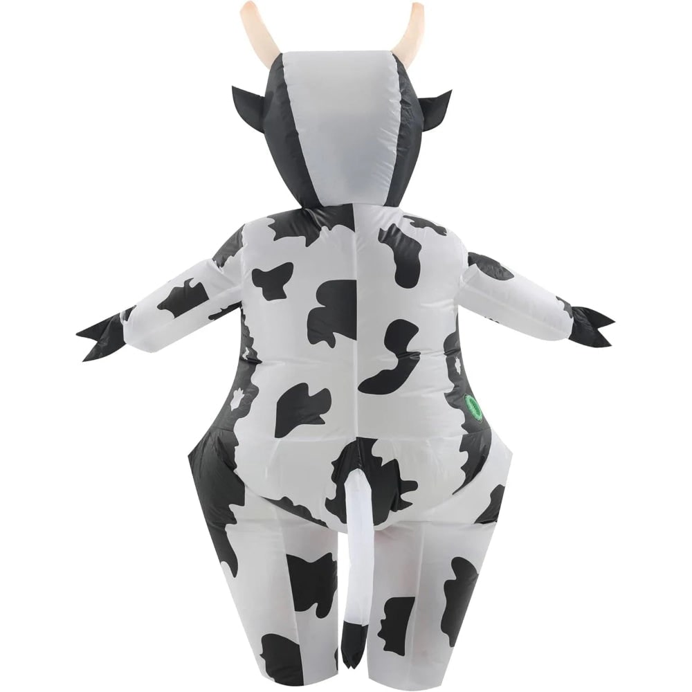 Halloween Inflatable Cow Costume with Built-In Fan and Hoof Covers Funny Animal Suit - Image 5