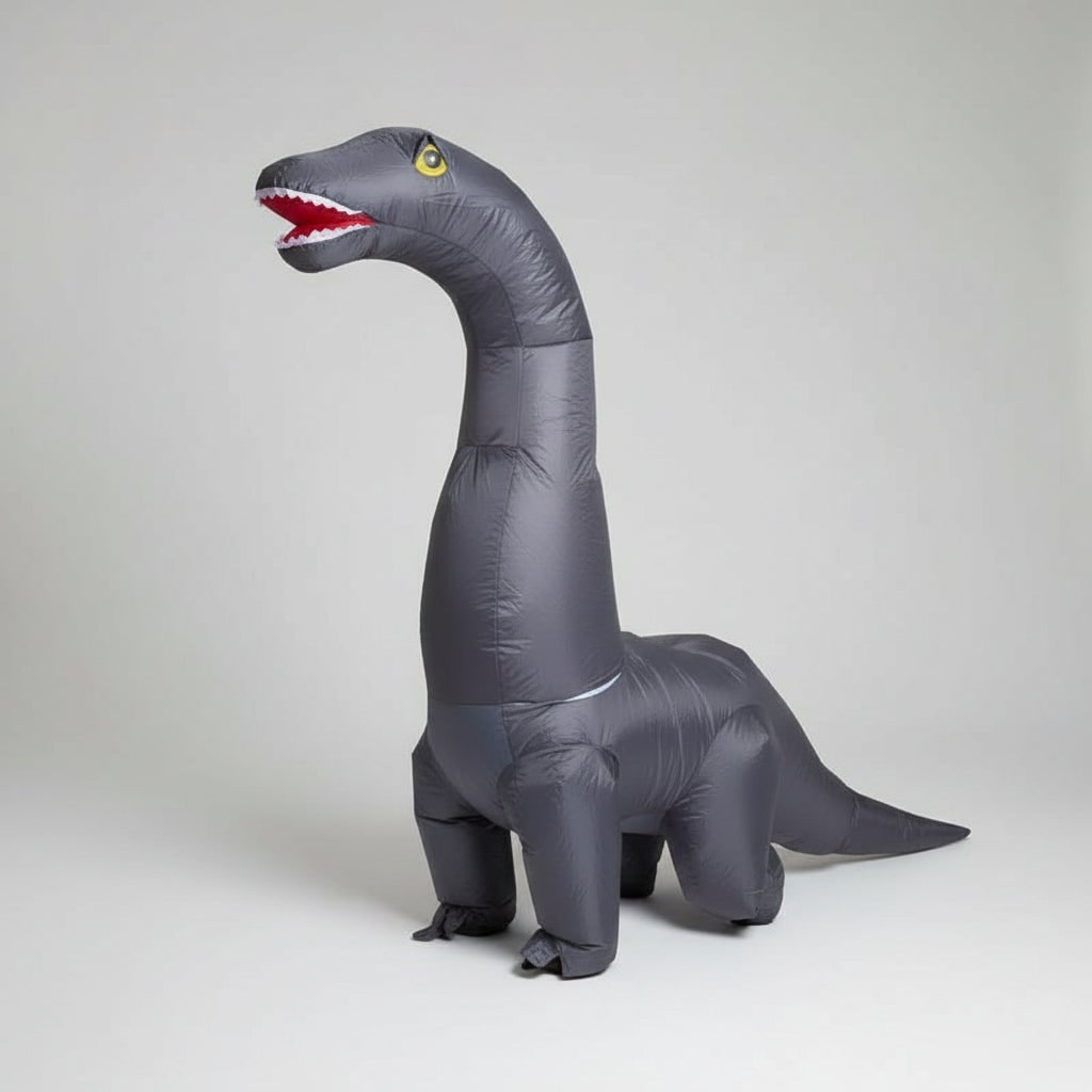 Halloween Inflatable Dinosaur Costume Outfit with Long Neck and Face Cutout for Party - Image 2