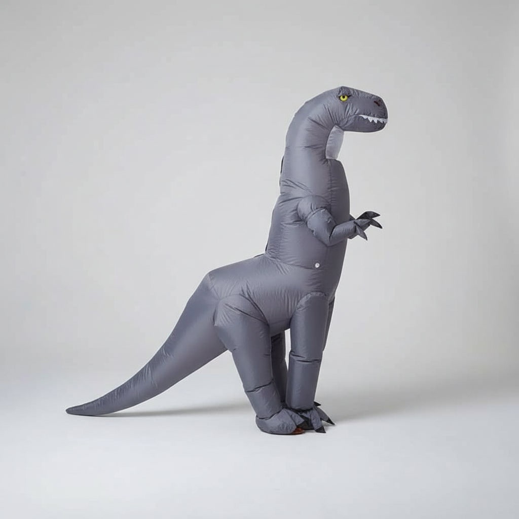 Halloween Inflatable Dinosaur Costume Outfit with Long Neck and Face Cutout for Party - Image 4