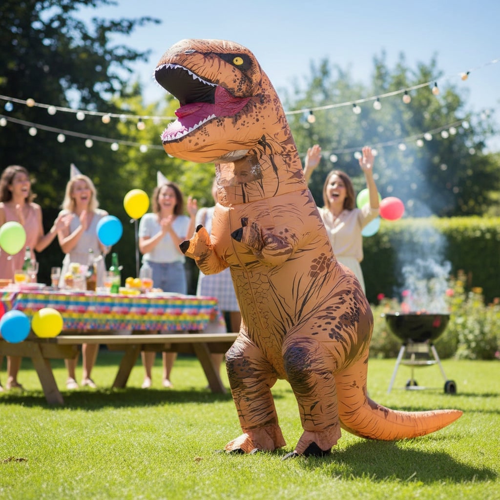 Halloween Inflatable Dinosaur Costume T-Rex Suit with Battery-Operated Fan for Party and Haunted - Image 1
