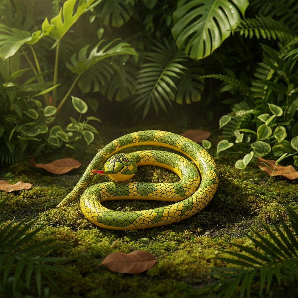 Halloween Inflatable Snake Decorations with Scale Pattern for Water Pool Party and Outdoor Yard Prop - Image 2