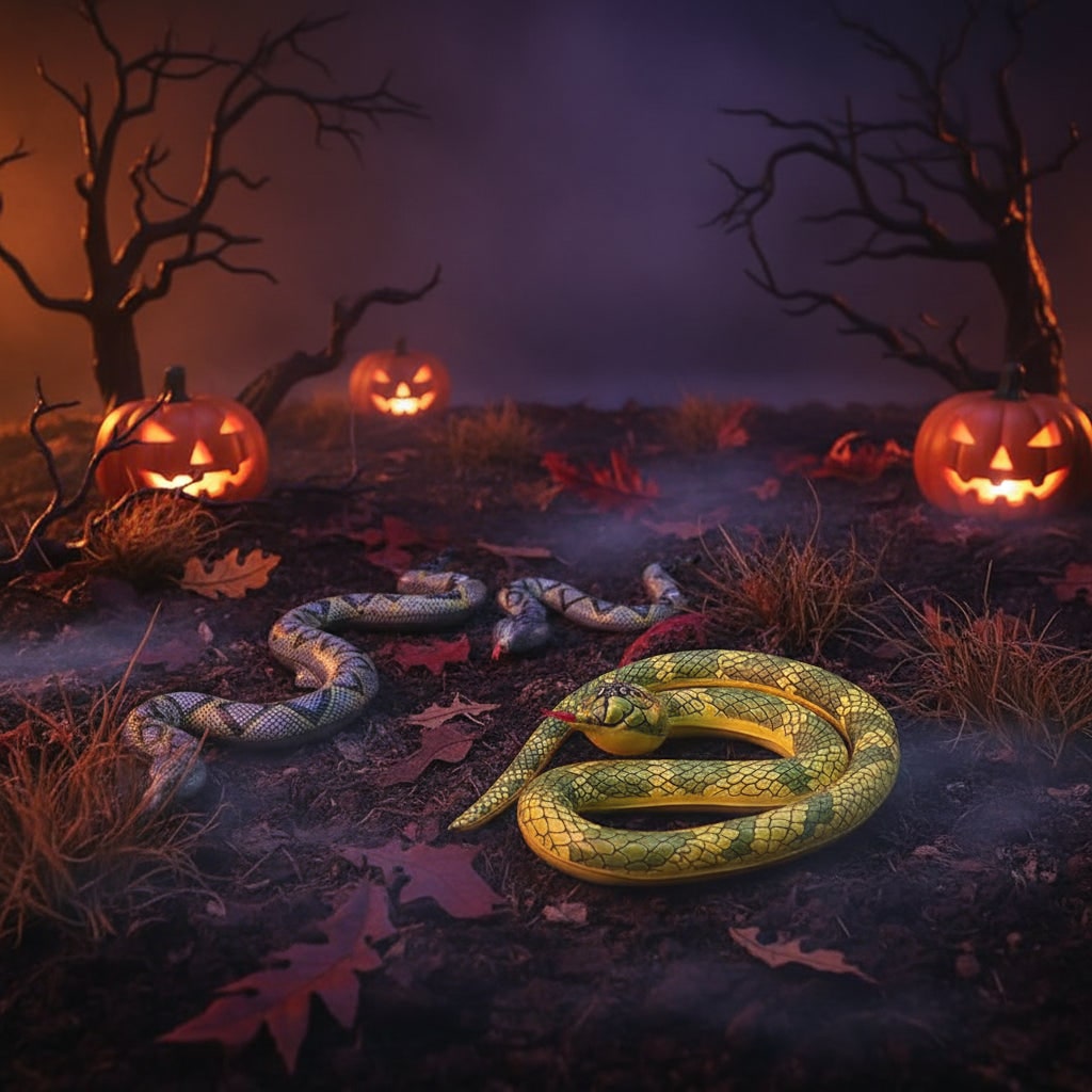 Halloween Inflatable Snake Decorations with Scale Pattern for Water Pool Party and Outdoor Yard Prop - Image 3