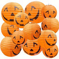 Halloween Jack O'lantern Paper Lanterns Hanging Decorations Set of 12 for Indoor Outdoor Party - Image 1