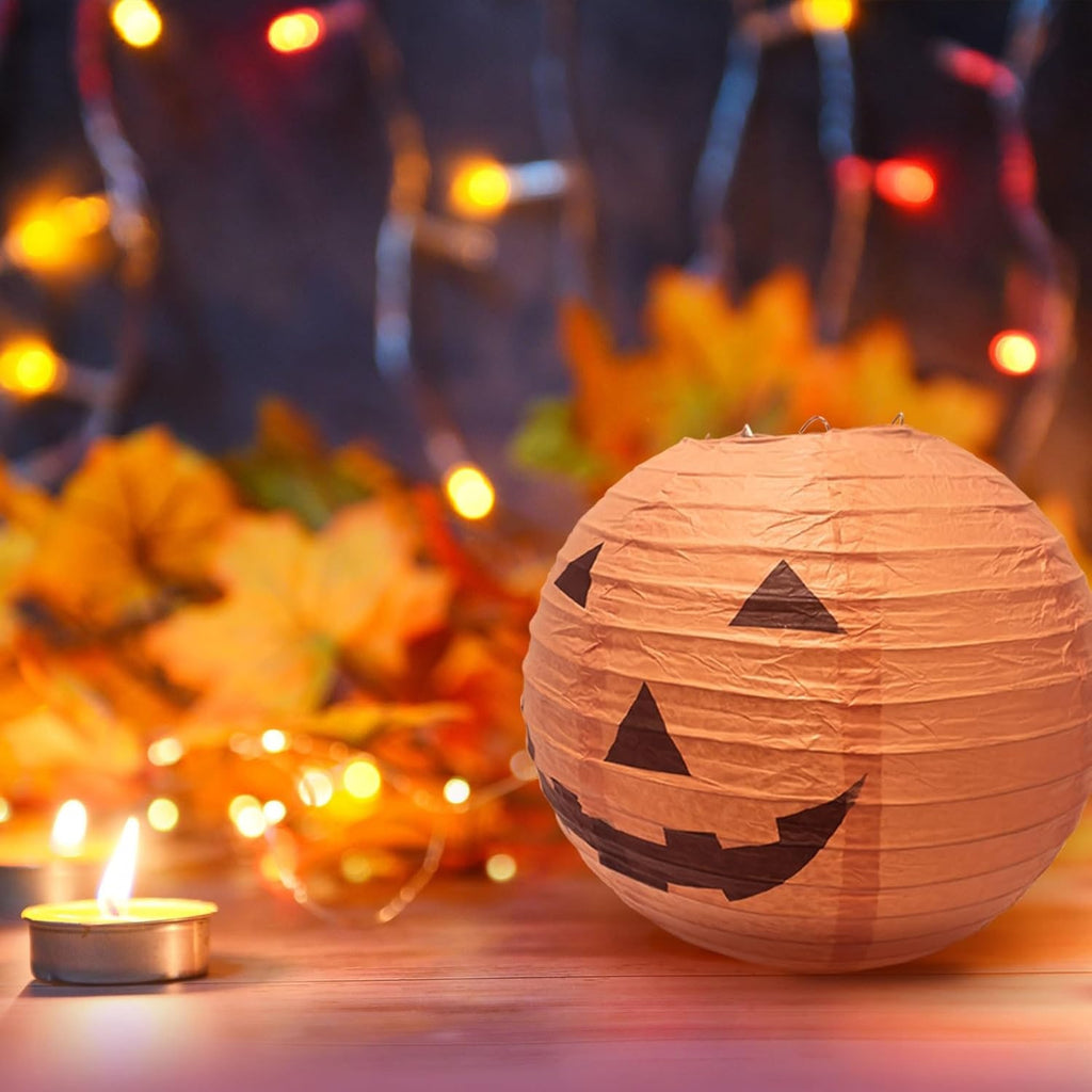 Halloween Jack O'lantern Paper Lanterns Hanging Decorations Set of 12 for Indoor Outdoor Party - Image 8