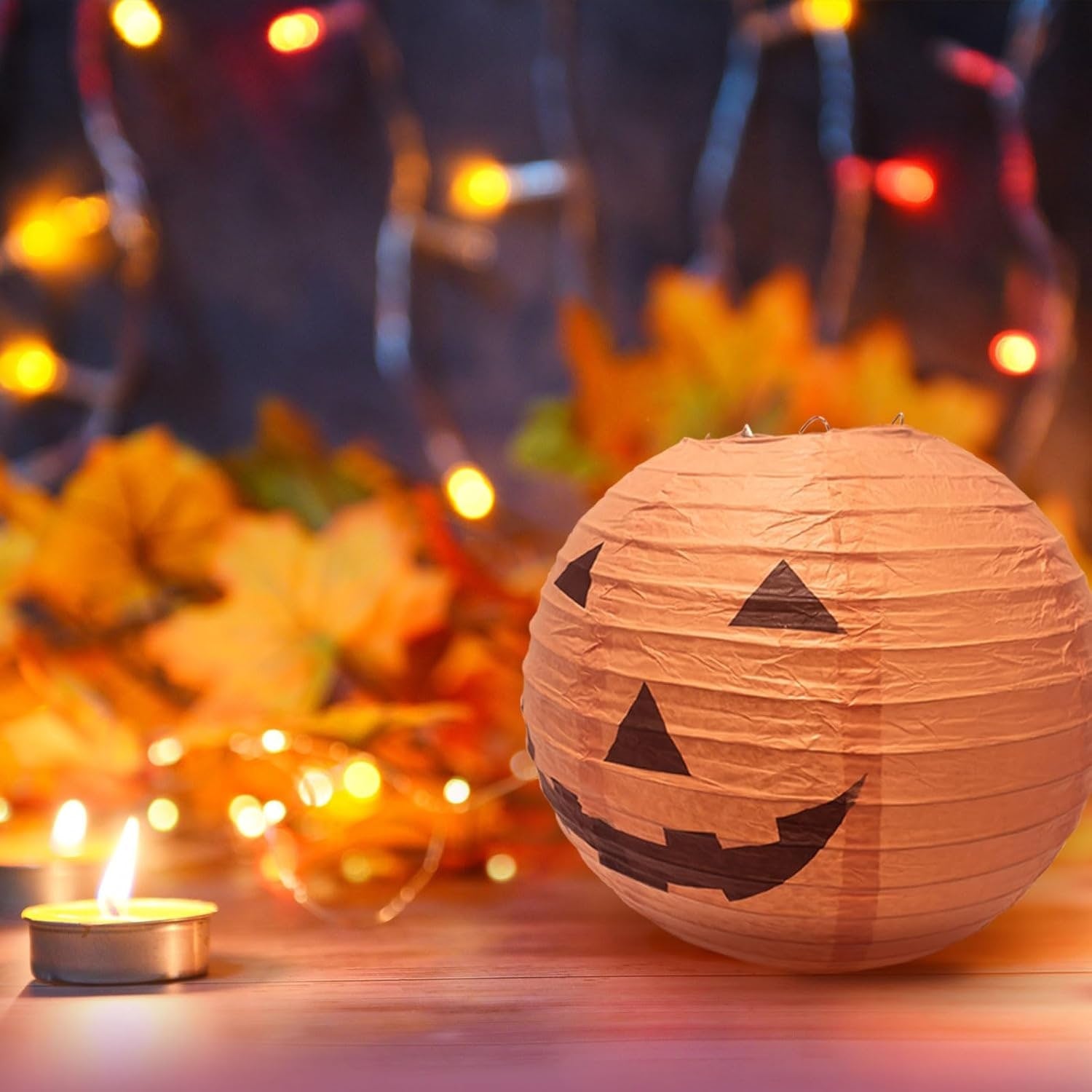 Halloween Jack O'lantern Paper Lanterns Hanging Decorations Set of 12 for Indoor Outdoor Party - Image 8