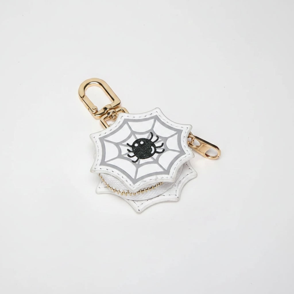 Halloween Keychain Coin Purse and Bag with Faux Leather Zipper Closure and Swivel Clasp for Party - Image 4
