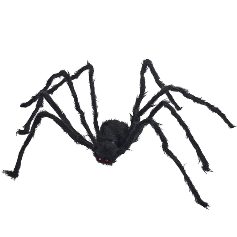 Halloween Large Giant Spider Outdoor Decoration with Poseable Legs and Web for Yard Party - Image 1