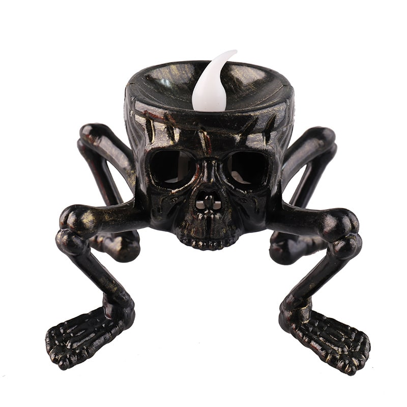 Halloween LED Light Candle Battery Operated Skeleton Hand and Decoration Holder - Image 3