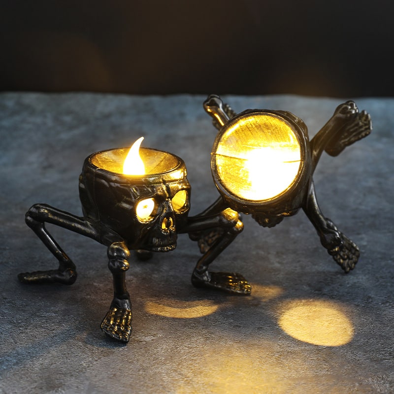 Halloween LED Light Candle Battery Operated Skeleton Hand and Decoration Holder - Image 5