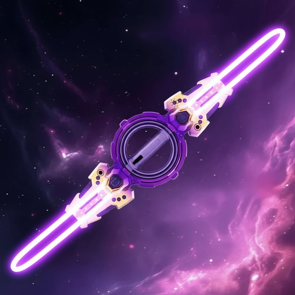 Halloween Light Up Toy Sword with Spinning Handle and LED Sabers - Image 1