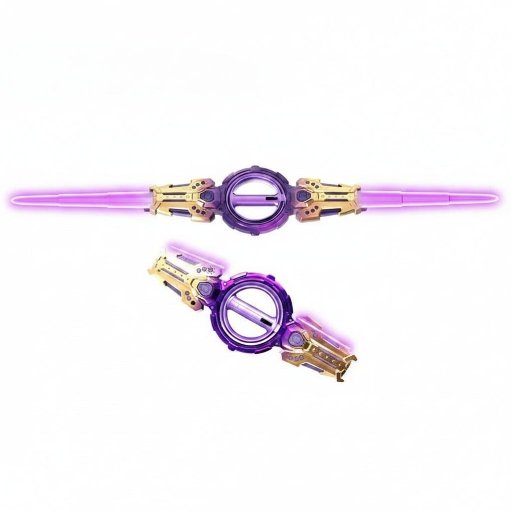 Halloween Light Up Toy Sword with Spinning Handle and LED Sabers - Image 2