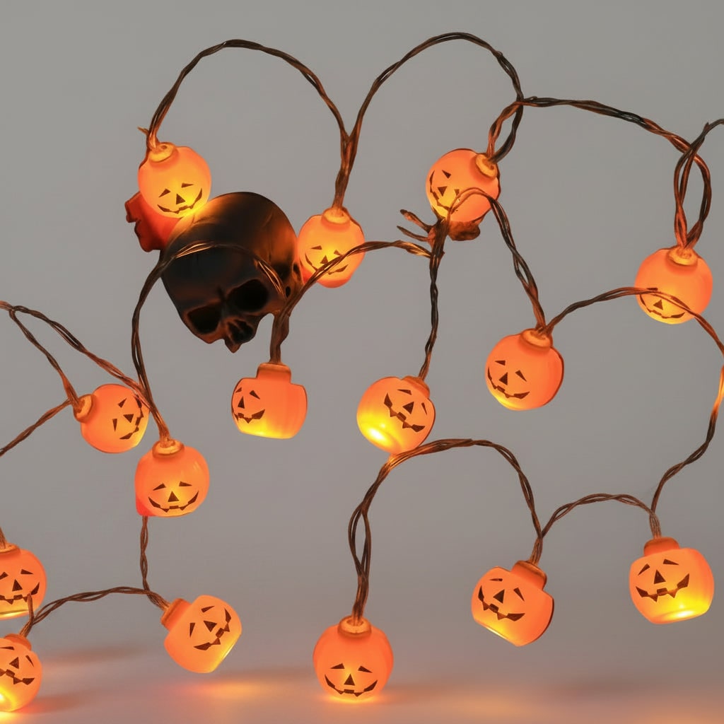 Halloween Outdoor String Lights Battery LED with Character Covers for Patio Party Decoration - Image 2