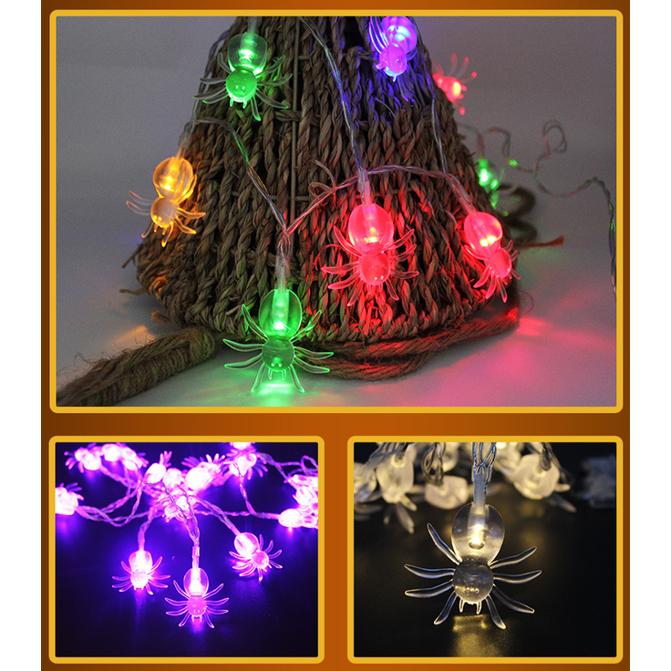 Halloween Outdoor String Lights LED Battery Operated with Pumpkin Ghost Bat Skull Eyeball Shaped - Image 11