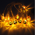 Halloween Outdoor String Lights LED Battery Operated with Pumpkin Ghost Bat Skull Eyeball Shaped - Image 15