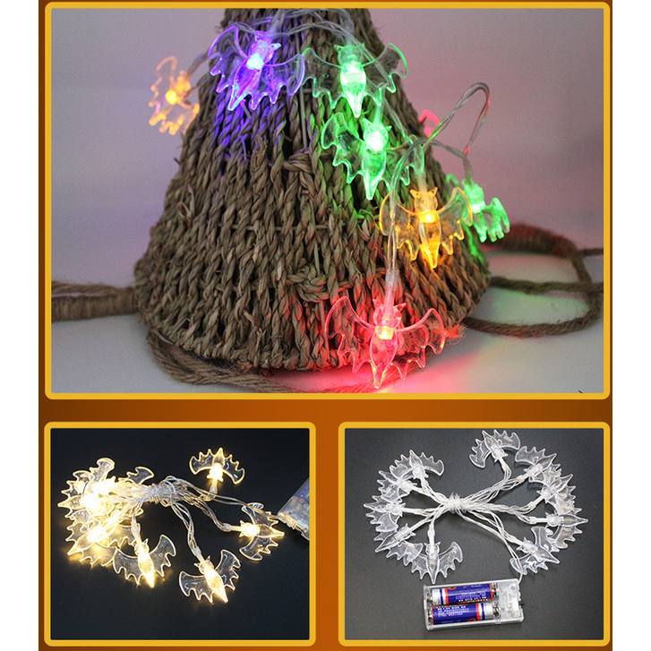 Halloween Outdoor String Lights LED Battery Operated with Pumpkin Ghost Bat Skull Eyeball Shaped - Image 18