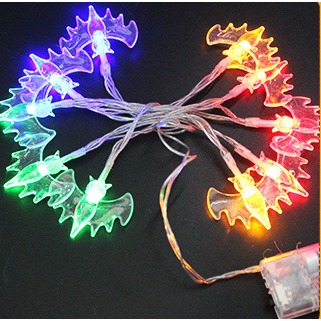 Halloween Outdoor String Lights LED Battery Operated with Pumpkin Ghost Bat Skull Eyeball Shaped - Image 2