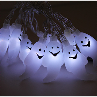 Halloween Outdoor String Lights LED Battery Operated with Pumpkin Ghost Bat Skull Eyeball Shaped - Image 6