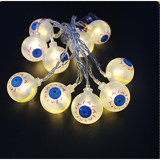 Halloween Outdoor String Lights LED Battery Operated with Pumpkin Ghost Bat Skull Eyeball Shaped - Image 7