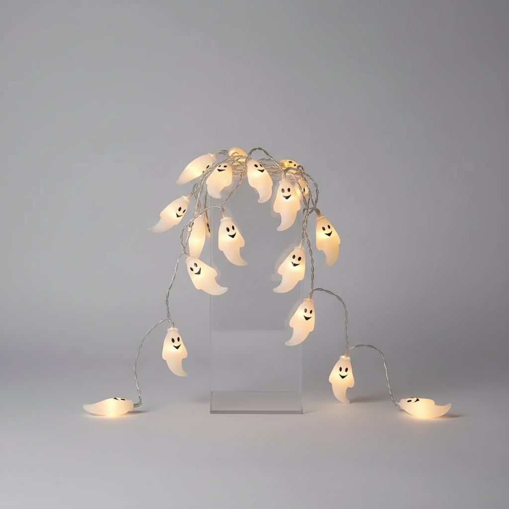 Halloween Outdoor String Lights with Battery Operated LED Ghost for Patio and Party Decoration - Image 4