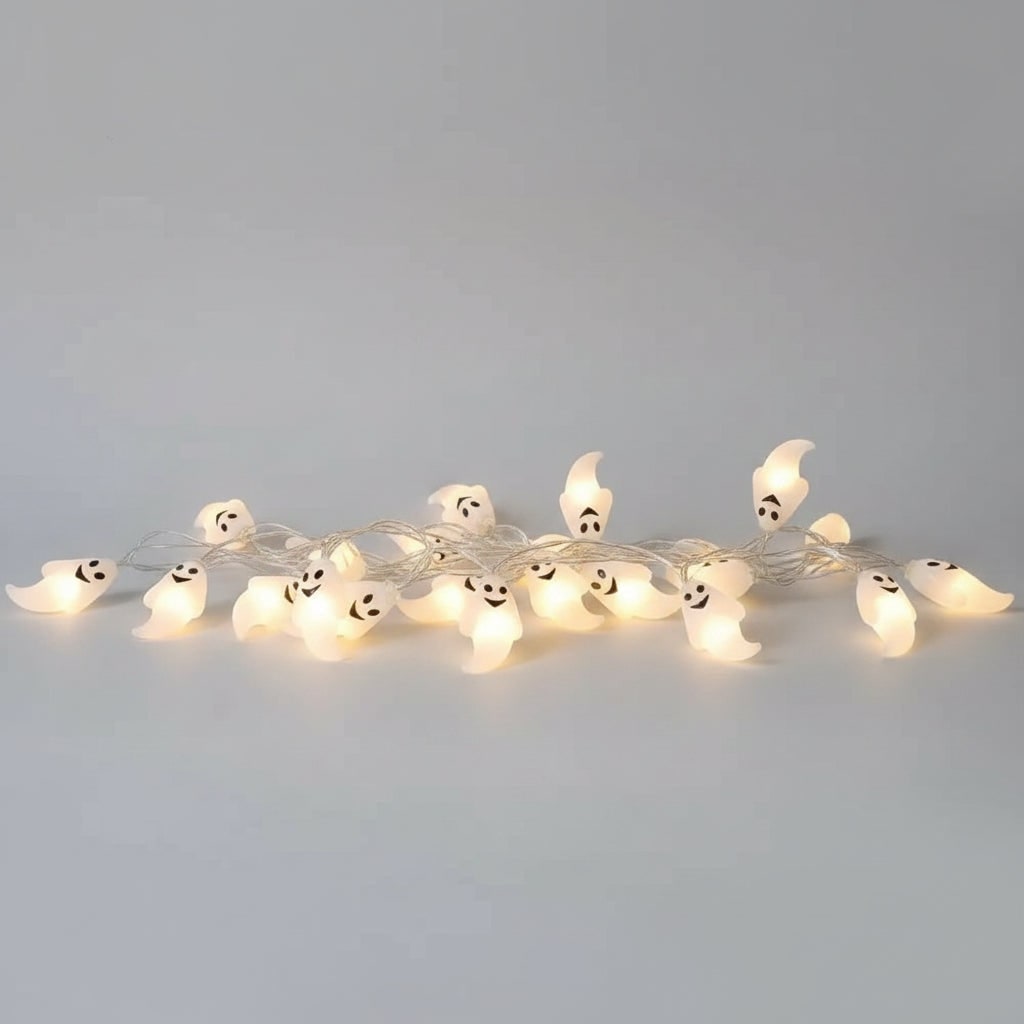 Halloween Outdoor String Lights with Battery Operated LED Ghost for Patio and Party Decoration - Image 5